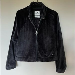 Hollister plush zipper sweater